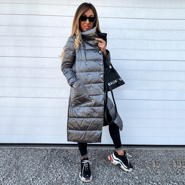 Ladies Full Length Puffer Coat